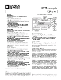 Datasheet ADSP-2186BST-133 manufacturer Analog Devices